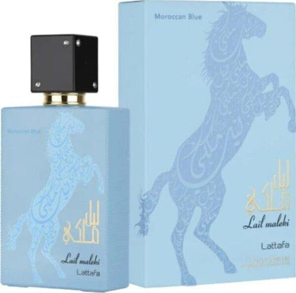Lattafa Lail Maleki Moroccan Blue EDP Unisex 3.4 Fl Oz
